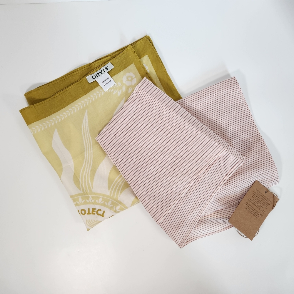 2 cotton scarves bandanas